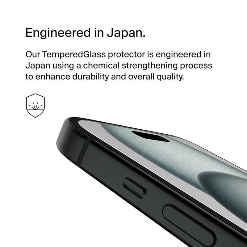 Защитное стекло Belkin TemperedGlass Screen Protection для Apple iPhone 15 Plus/14 Pro Max (OVA136ZZ)
