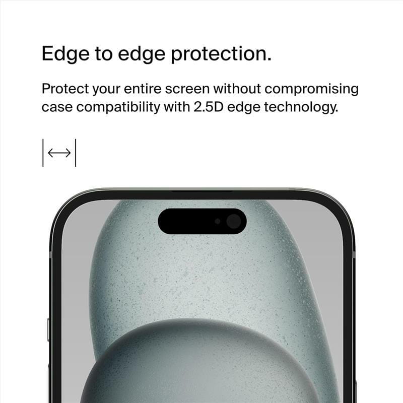 Защитное стекло Belkin TemperedGlass Screen Protection для Apple iPhone 15 Plus/14 Pro Max (OVA136ZZ)