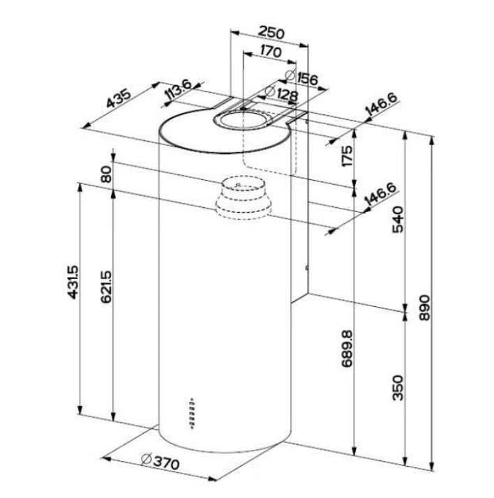 Вытяжка Faber Cylindra 2 Ev8 2El Xh890