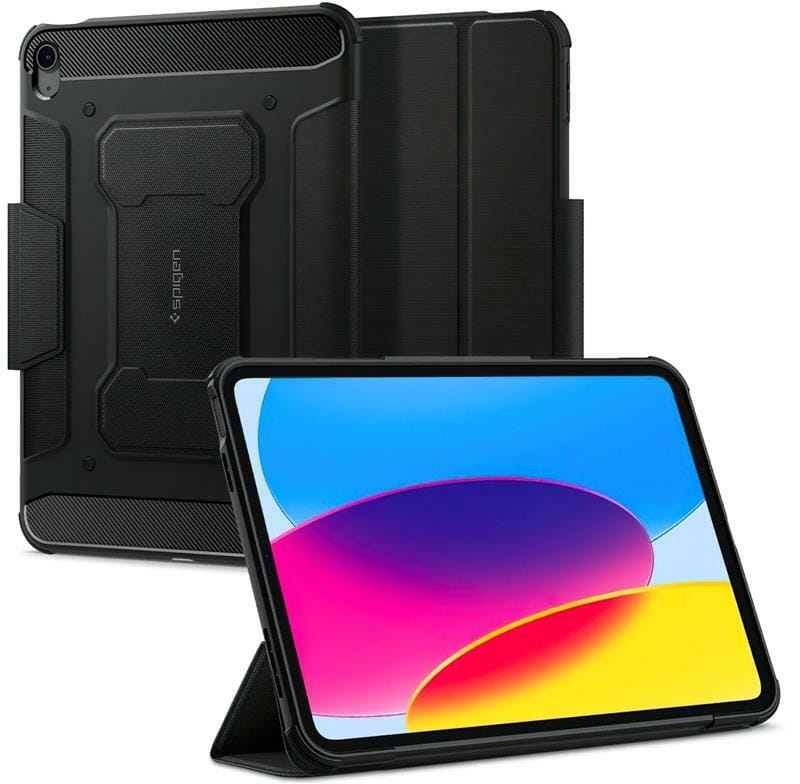 Чехол-книжка Spigen Rugged Armor Pro для Apple iPad 10.9"(2022) Black (ACS05417)