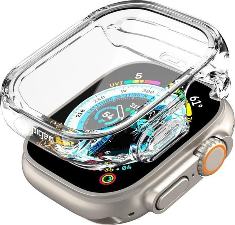 Чехол-накладка Spigen Ultra Hybrid для Apple Watch Ultra (49mm) Crystal Clear (ACS05459)