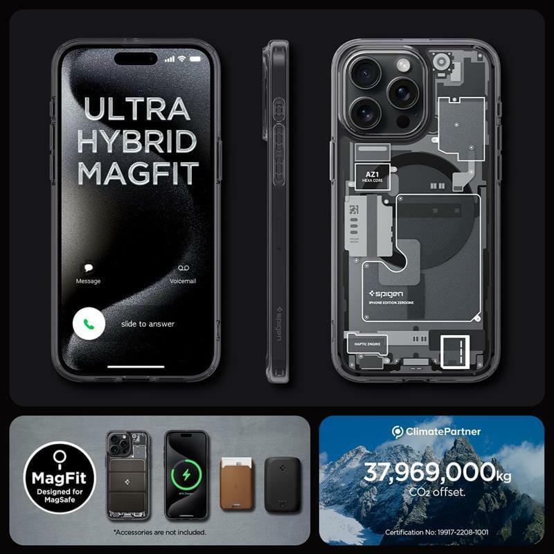 Чохол-накладка Spigen Ultra Hybrid Zero One with MagFit для Apple iPhone 15 Pro Max Black (ACS06582)