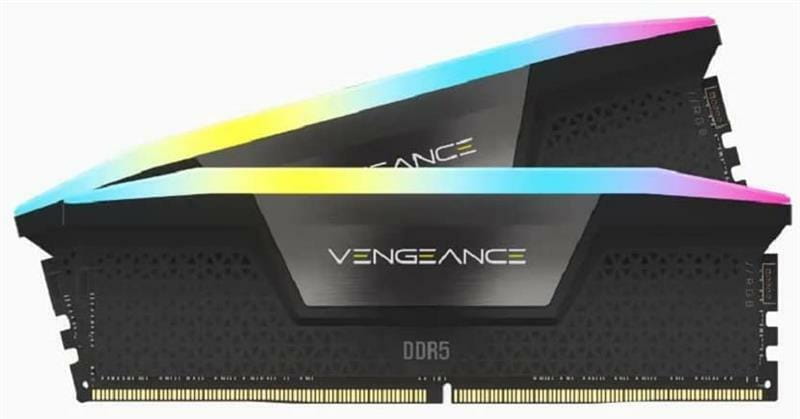 Модуль пам`ятi DDR5 2x32GB/5200 Corsair Vengeance RGB Black (CMH64GX5M2B5200C40)