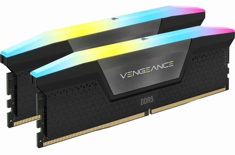Модуль памяти DDR5 2x32GB/6400 Corsair Vengeance RGB Black (CMH64GX5M2B6400C32)