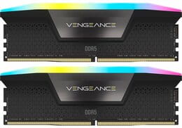 Модуль пам`ятi DDR5 2x32GB/6400 Corsair Vengeance RGB Black (CMH64GX5M2B6400C32)