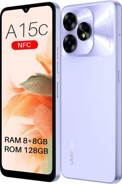 Смартфон Umidigi A15 8/256GB Dual Sim Violet (6973553523125)