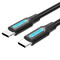 Фото - Кабель Vention USB Type-C - USB Type-C (M/M), TPE Round PD 100 W, 5 A, 1.5 м, Black (COTBG) | click.ua
