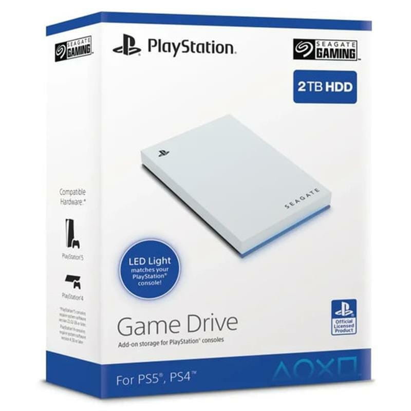 Внешний жесткий диск 2.5" USB 2.0TB Seagate Game Drive for PS5 & PS4 White (STLV2000201)