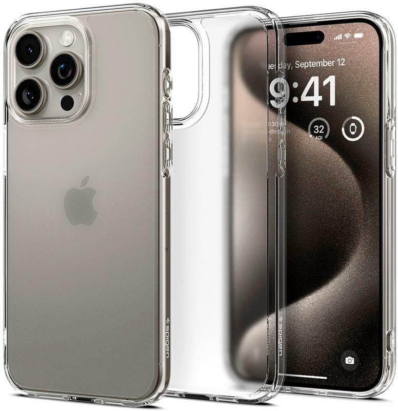 Чeхол-накладка Spigen Ultra Hybrid для Apple iPhone 15 Pro Max Frost Clear (ACS06567)
