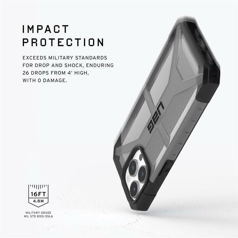 Чохол-накладка Urban Armor Gear Plasma для Apple iPhone 15 Pro Max Ash (114304113131)