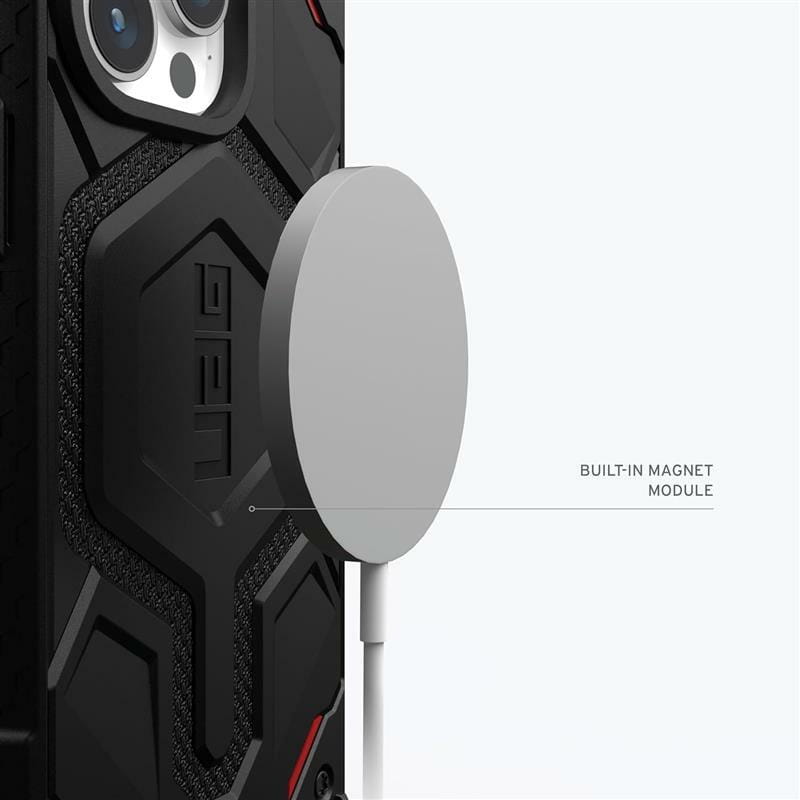 Чохол-накладка Urban Armor Gear Monarch Pro Magsafe для Apple iPhone 15 Pro Kevlar Black (114221113940)