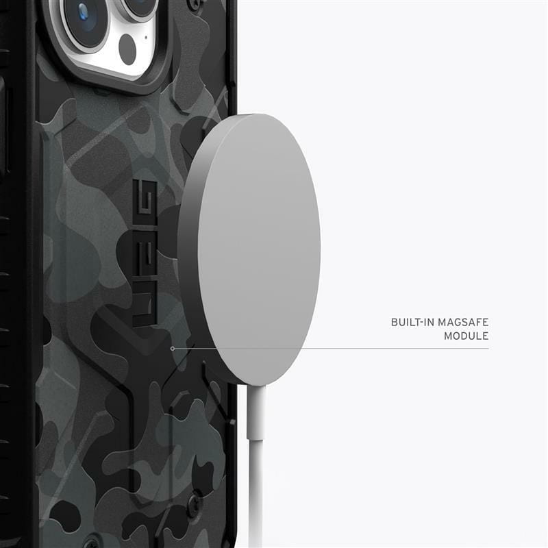 Чeхол-накладка Urban Armor Gear Pathfinder SE MagSafe для Apple iPhone 15 Pro Midnight Camo (114283114061)