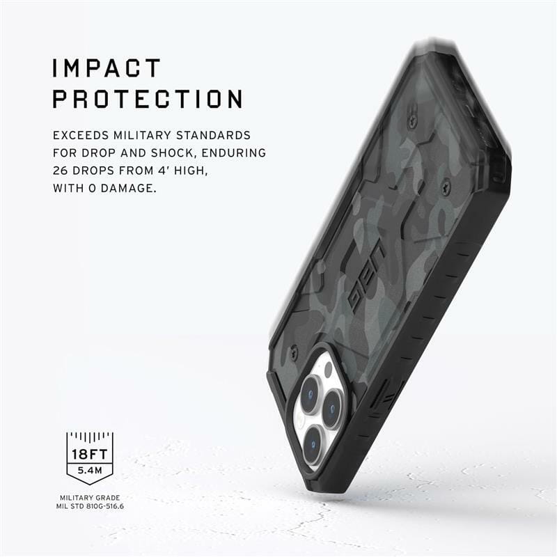 Чeхол-накладка Urban Armor Gear Pathfinder SE MagSafe для Apple iPhone 15 Pro Midnight Camo (114283114061)