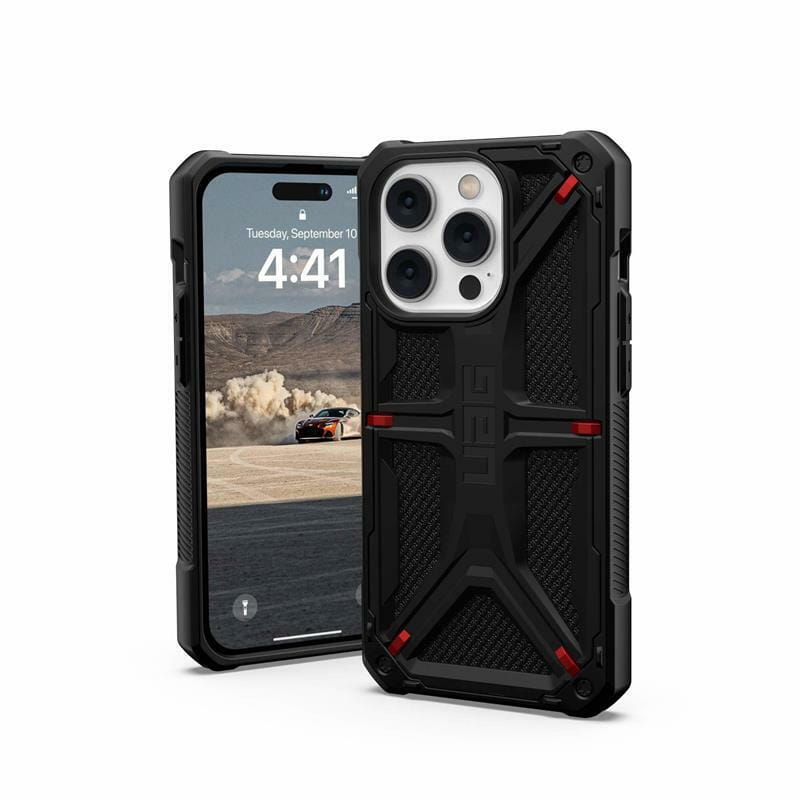 Чeхол-накладка Urban Armor Gear Monarch для Apple iPhone 14 Pro Kevlar Black (114034113940)