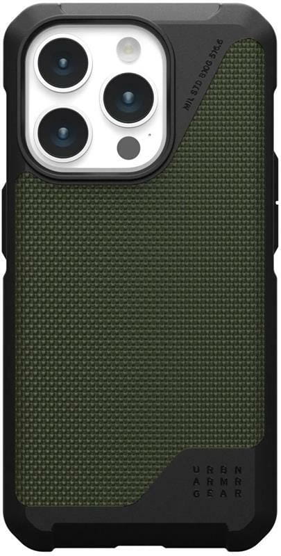 Чeхол-накладка Urban Armor Gear Metropolis LT Magsafe для Apple iPhone 15 Pro Max Kevlar Olive (114297113972)