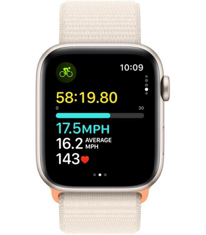 Смарт-годинник Apple Watch SE GPS 44mm Starlight Aluminium Case with Starlight Sport Loop (MRE63QP/A)