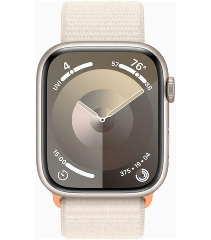 Смарт-часы Apple Watch Series 9 GPS 45mm Starlight Aluminium Case with Starlight Sport Loop (MR983QP/A)