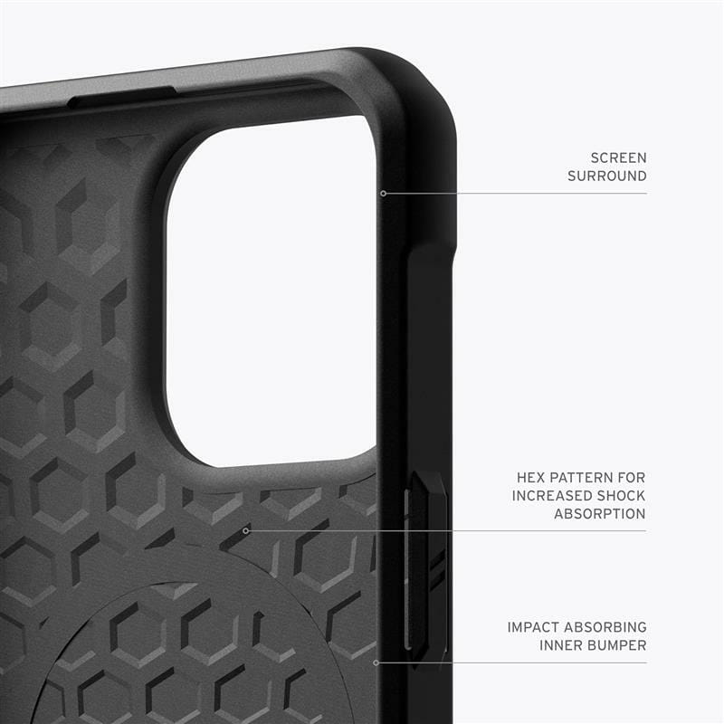 Чохол-накладка Urban Armor Gear Metropolis LT Magsafe для Apple iPhone 15 Pro Kevlar Black (114277113940)
