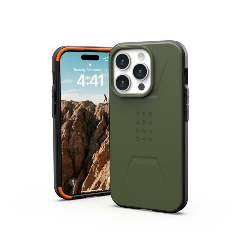 Чохол-накладка Urban Armor Gear Civilian Magsafe для Apple iPhone 15 Pro Olive Drab (114275117272)