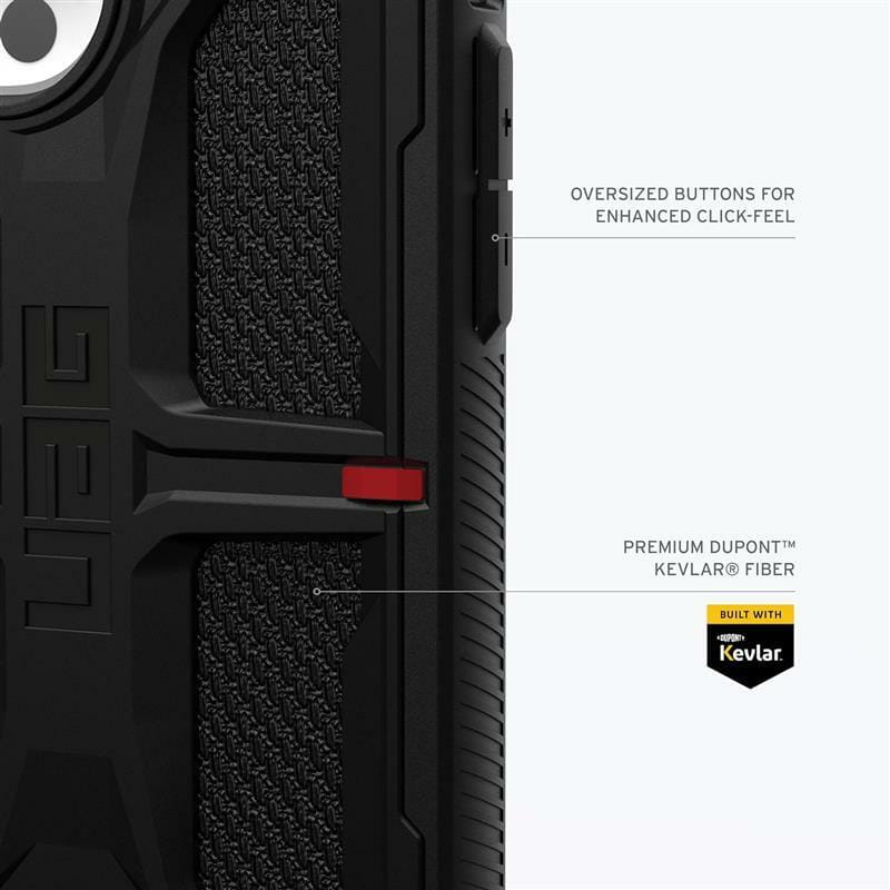 Чeхол-накладка Urban Armor Gear Monarch для Apple iPhone 15 Pro Kevlar Black (114278113940)