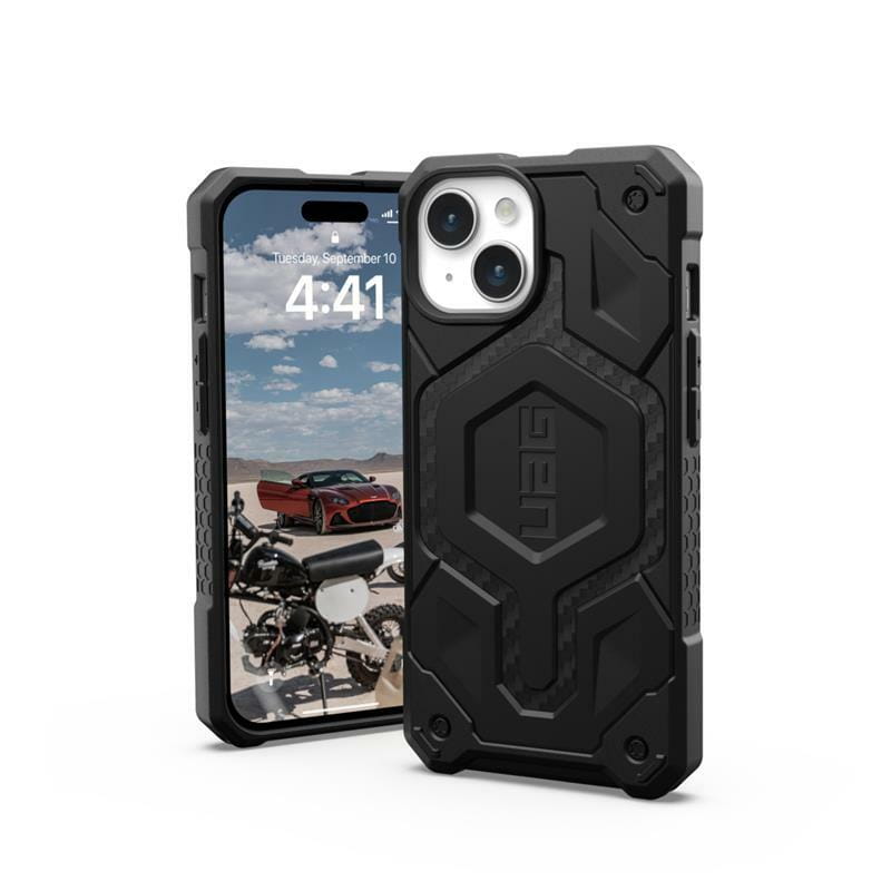 Чeхол-накладка Urban Armor Gear Monarch Pro Magsafe для Apple iPhone 15 Carbon Fiber (114219114242)