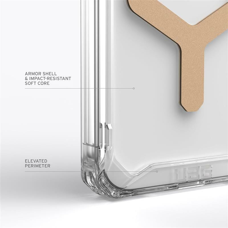 Чeхол-накладка Urban Armor Gear Plyo Magsafe для Apple iPhone 15 Pro Ice/Gold (114286114381)