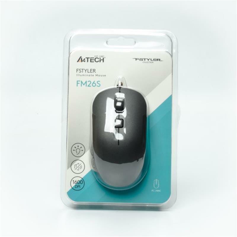 Мышь A4Tech Fstyler FM26S Smoky Grey