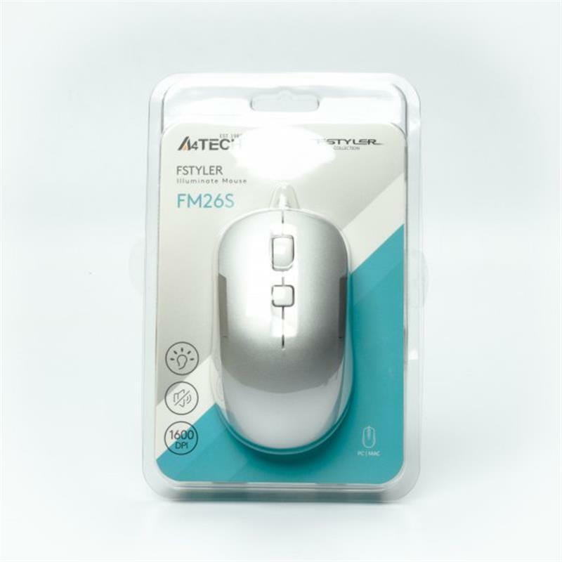 Мышь A4Tech Fstyler FM26S Icy White