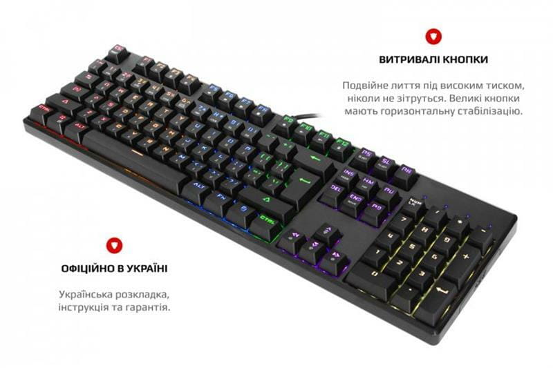 Клавіатура Motospeed CK107 Outemu Red RGB Black (mtk96mr)