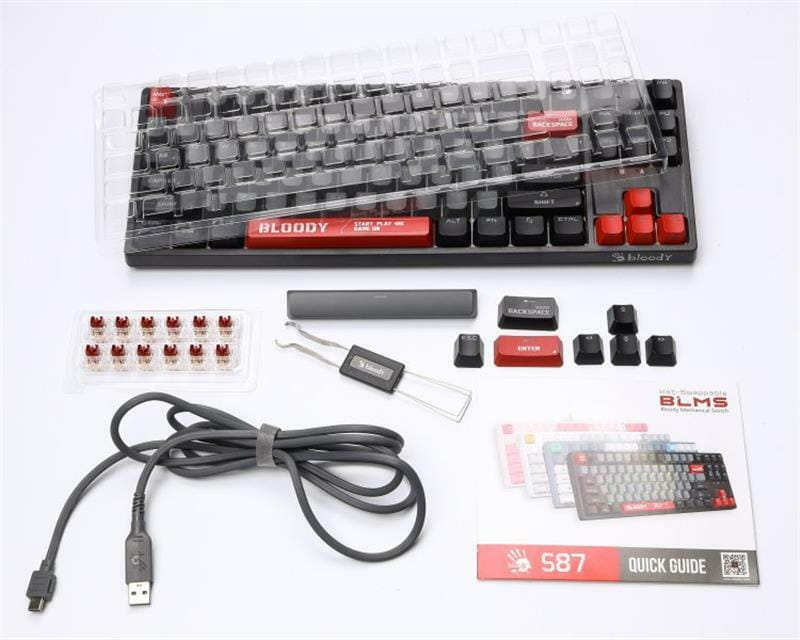Клавиатура Bloody S87 Energy Red