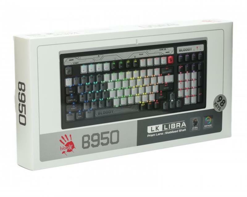 Клавіатура Bloody B950 RGB Warrior Grey