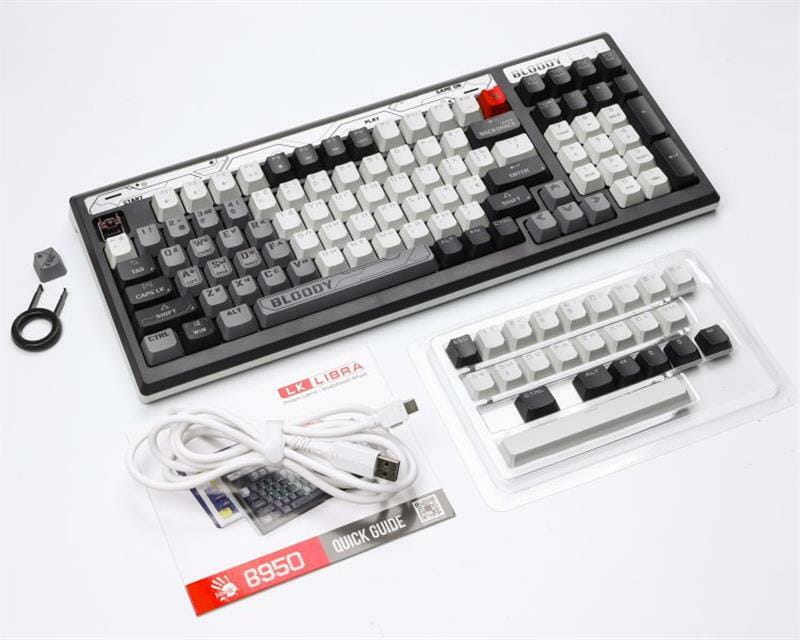 Клавіатура Bloody B950 RGB Warrior Grey