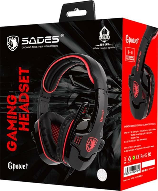 Гарнітура Sades SA-708GT Black/Red (sa708brj)