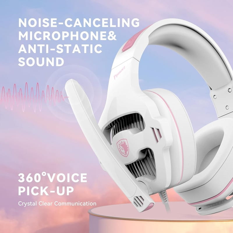 Купить Гарнитура Sades SA-726 Ppower White/Pink (sa726wpj) Гарнитура Sades SA-726 Ppower White/Pink (sa726wpj)