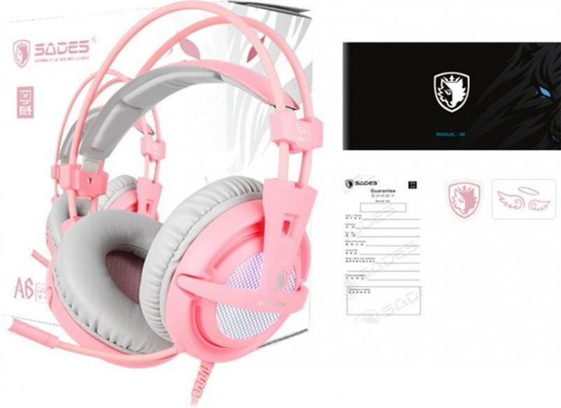 Гарнитура Sades A6 Pink (saa6pku)