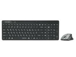 Комплект (клавиатура, мышь) беспроводной A4Tech Fstyler FG2400 Air Black