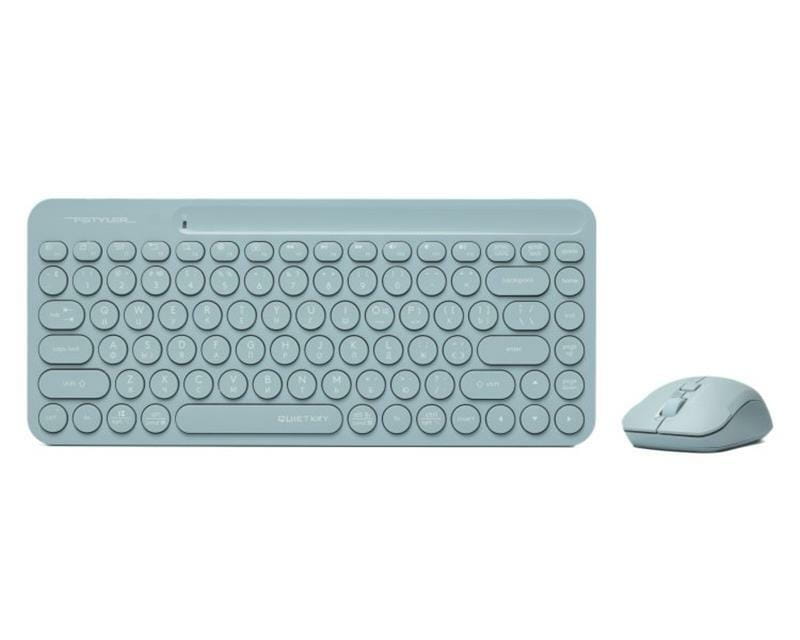 Комплект (клавиатура, мышь) беспроводной A4Tech Fstyler FG3200 Air Blue
