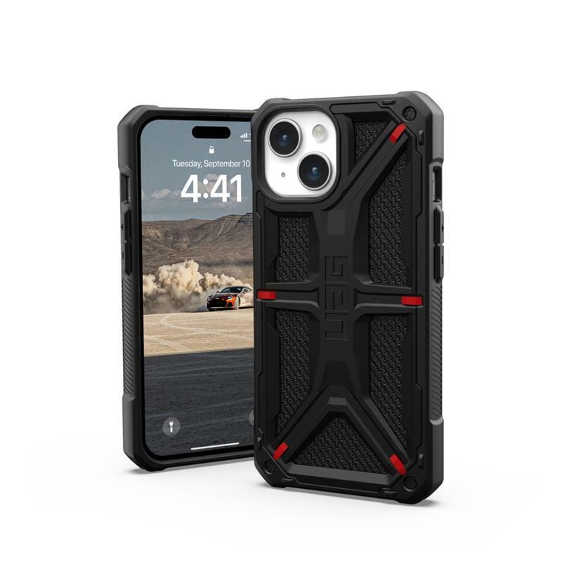 Чохол-накладка Urban Armor Gear Monarch для Apple iPhone 15 Kevlar Black (114289113940)