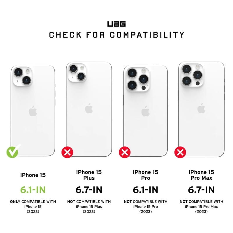 Чохол-накладка Urban Armor Gear Monarch для Apple iPhone 15 Kevlar Black (114289113940)