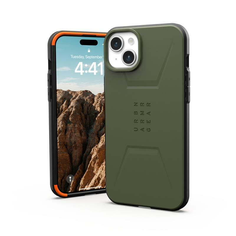 Чeхол-накладка Urban Armor Gear Civilian Magsafe для Apple iPhone 15 Plus Olive Drab (114306117272)