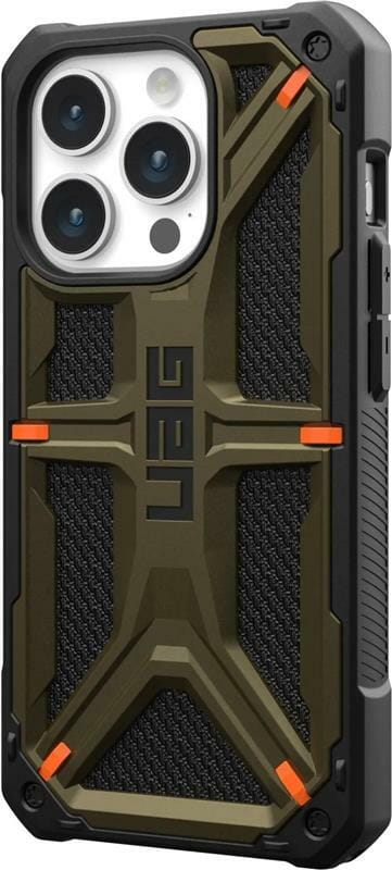 Чeхол-накладка Urban Armor Gear Monarch для Apple iPhone 15 Pro Max Kevlar Elemental Green (11429811397B)