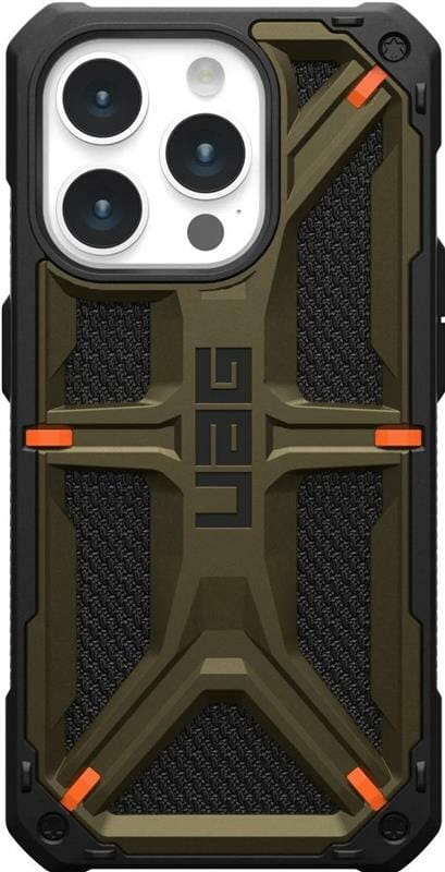 Чeхол-накладка Urban Armor Gear Monarch для Apple iPhone 15 Pro Max Kevlar Elemental Green (11429811397B)