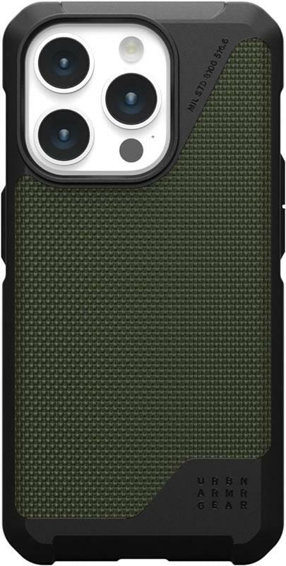 Чeхол-накладка Urban Armor Gear Metropolis LT Magsafe для Apple iPhone 15 Pro Kevlar Olive (114277113972)