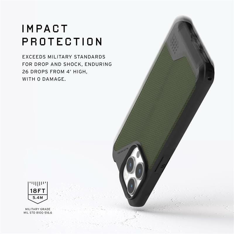 Чохол-накладка Urban Armor Gear Metropolis LT Magsafe для Apple iPhone 15 Pro Kevlar Olive (114277113972)