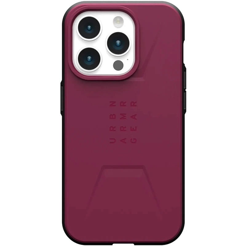 Чохол-накладка Urban Armor Gear Civilian Magsafe для Apple iPhone 15 Pro Bordeaux (114275119049)