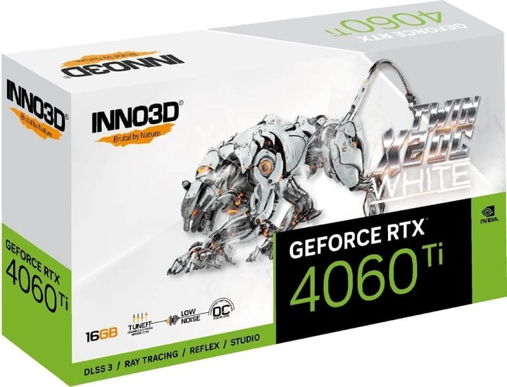 Відеокарта GF RTX 4060 Ti 16GB GDDR6 Twin X2 OC White Inno3D (N406T2-16D6X-178055W)