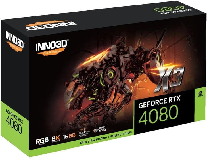 Видеокарта GF RTX 4080 16GB GDDR6X X3 Inno3D (N40803-166X-187049N)