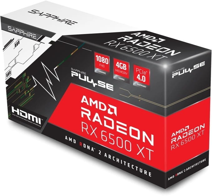 Видеокарта AMD Radeon RX 6500 XT 4GB GDDR6 Pulse Sapphire (11314-01-20G)