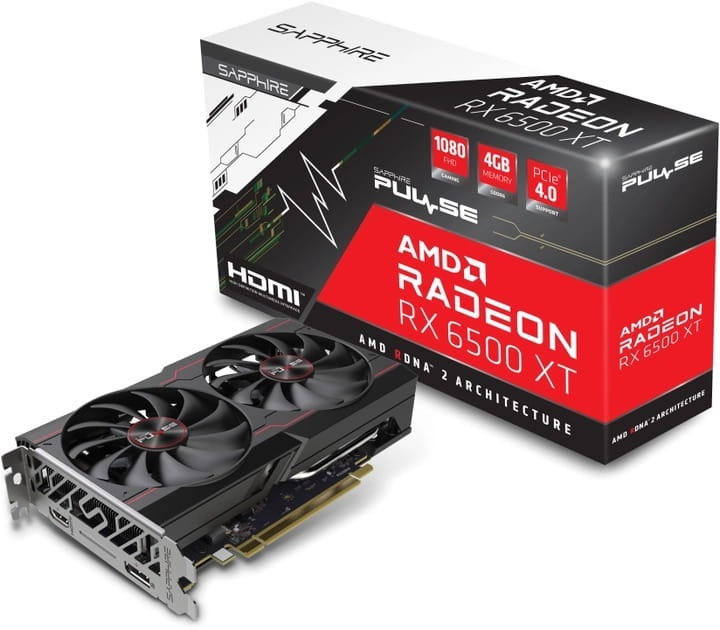 Видеокарта AMD Radeon RX 6500 XT 4GB GDDR6 Pulse Sapphire (11314-01-20G)