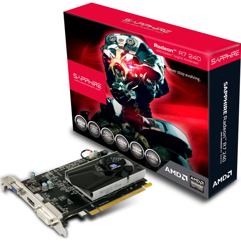 Видеокарта AMD Radeon R7 240 4Gb DDR3 Sapphire (11216-35-20G)
